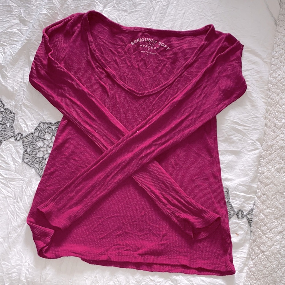 fuscia shirt